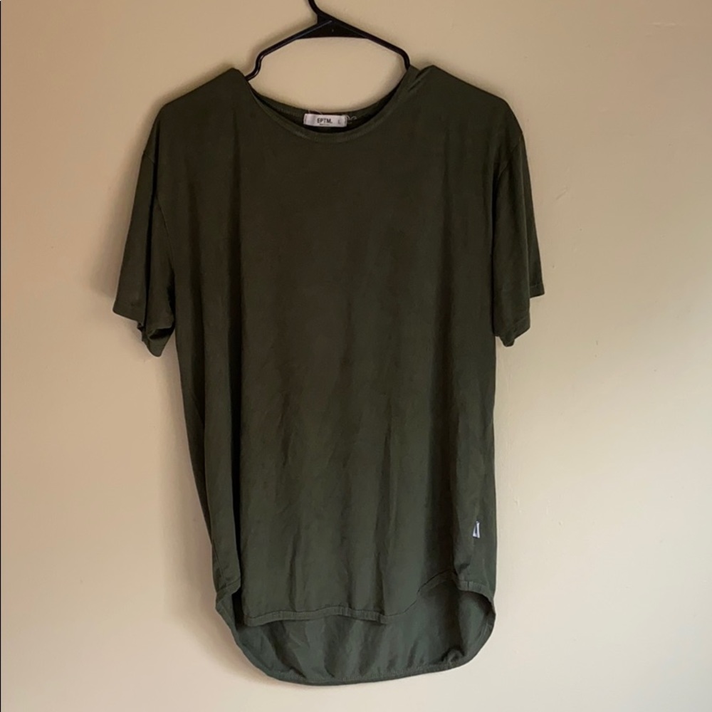 Suede scallop t-shirt